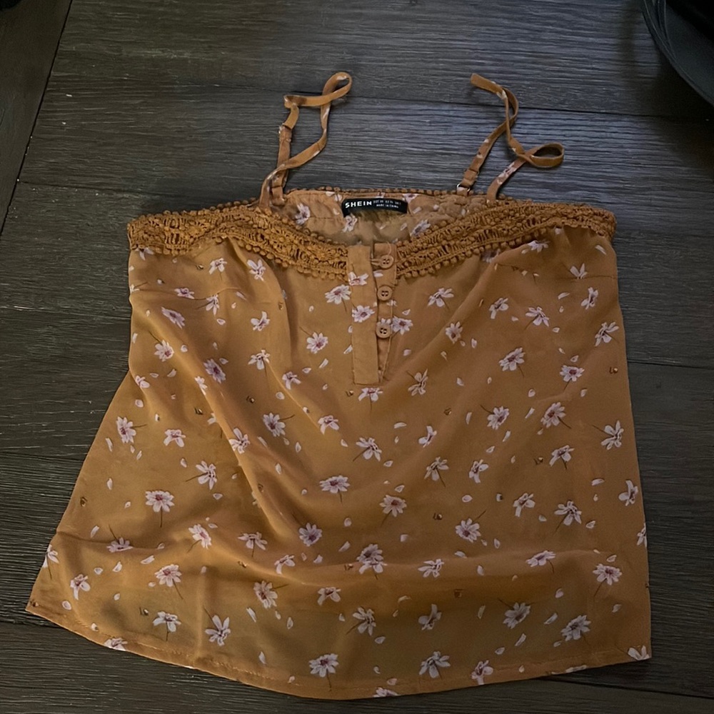 Sheer floral top